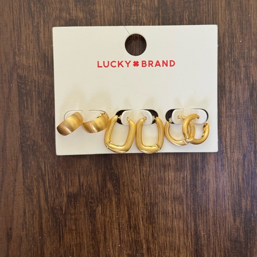 Lucky Brand matte mink Earrings set - Picture 4 of 7